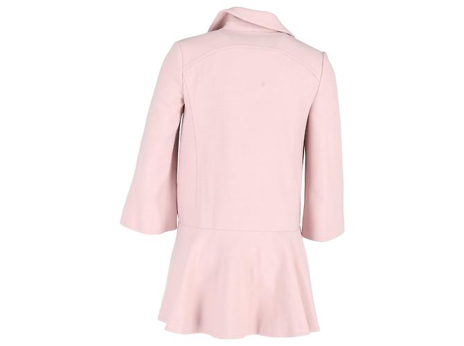 Casaco com barra godê Red Valentino em lã rosa - vista 3