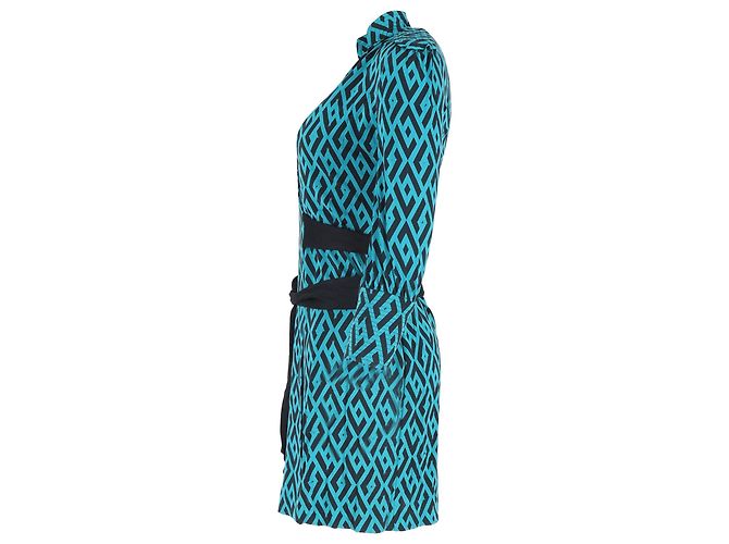 Vestido Tessa Wrap en seda turquesa de Diane Von Furstenberg - vista 2