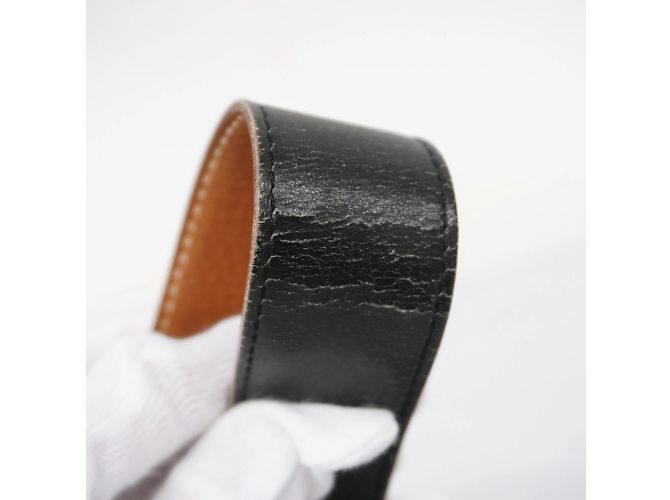 Cintura Constance di Hermès in nero e oro D'oro - vista 9
