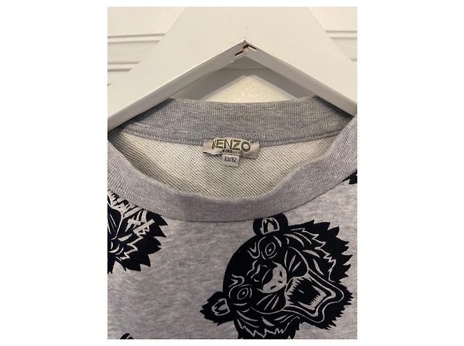 Kenzo Mädchen Pullover aus Baumwolle Grau Dunkelblau 12 Jahre Marineblau - Ansicht 5