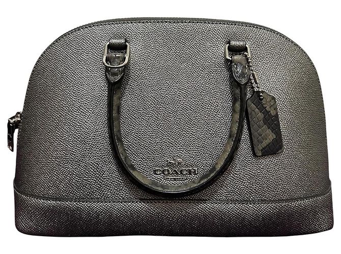 Borsa Coach Mini Sierra Argento Pelle Stampa Serpente - vista 7