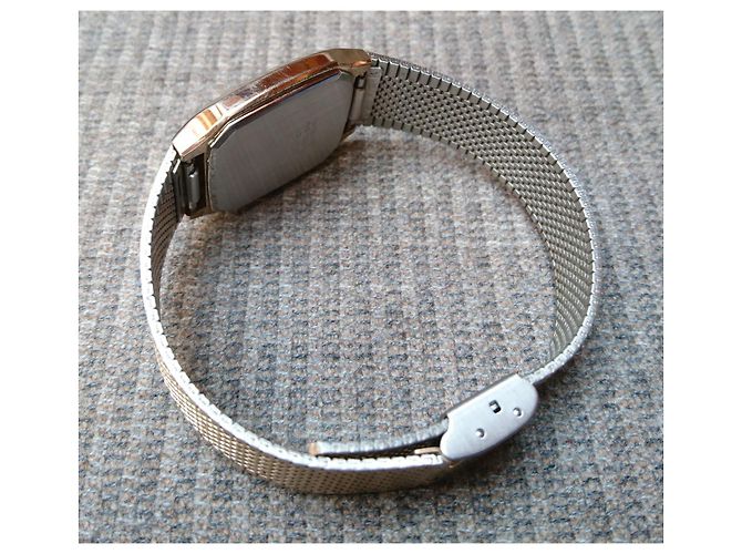 Autre Marque Retro-Quarz-Uhr Buren Ref. BU-9001M Schweizer Uhrwerk Golden - Ansicht 6