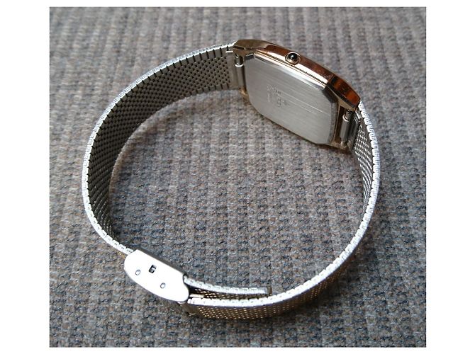 Autre Marque Retro-Quarz-Uhr Buren Ref. BU-9001M Schweizer Uhrwerk Golden - Ansicht 7