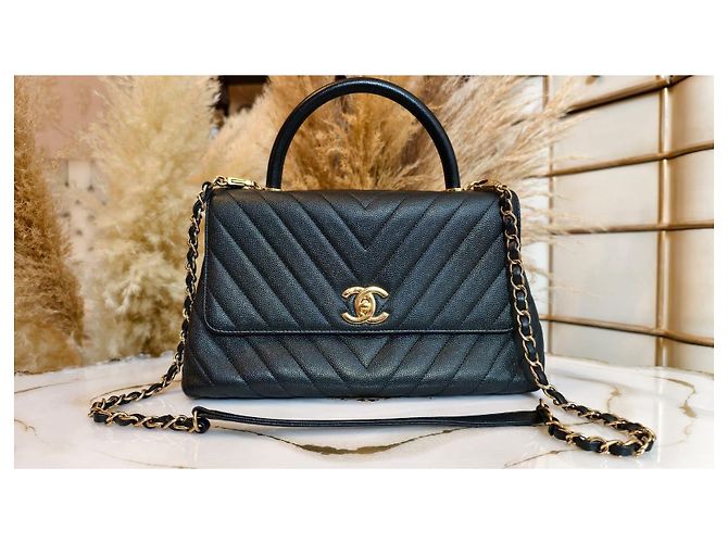 Borsa Chanel in pelle nera Nero - vista 2