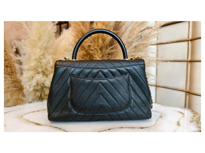 Borsa Chanel in pelle nera Nero - vista 4