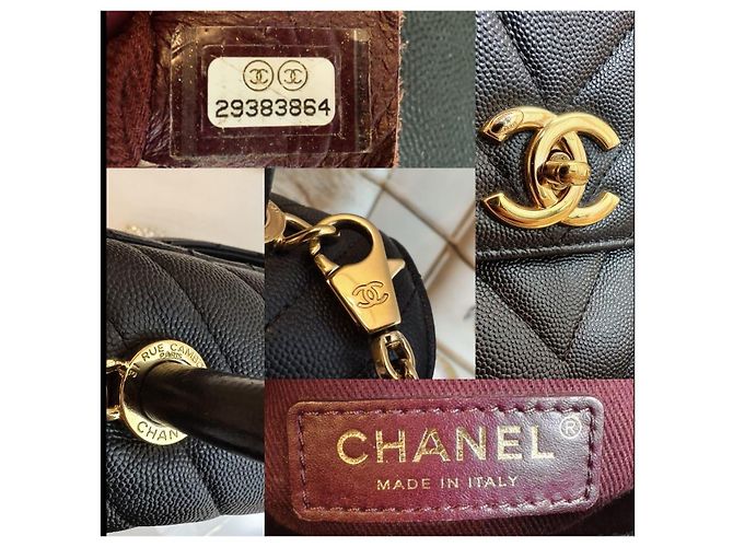 Borsa Chanel in pelle nera Nero - vista 9