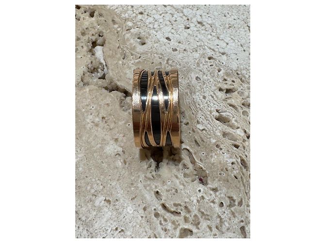 Bulgari Ring aus Roségold und Keramik Größe 56 Schwarz - Ansicht 3