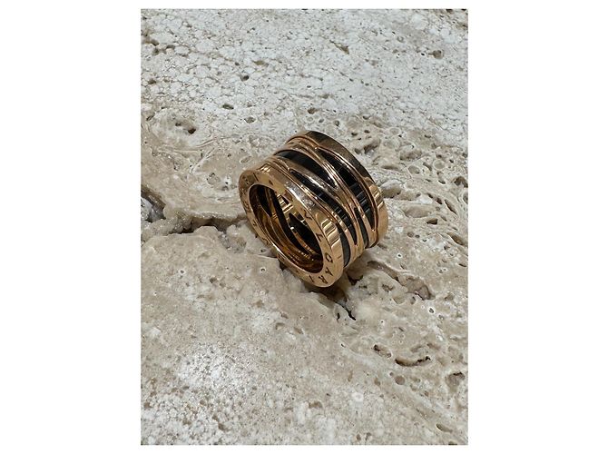 Bulgari Ring aus Roségold und Keramik Größe 56 Schwarz - Ansicht 4