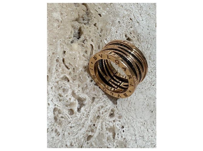 Bulgari Ring aus Roségold und Keramik Größe 56 Schwarz - Ansicht 6
