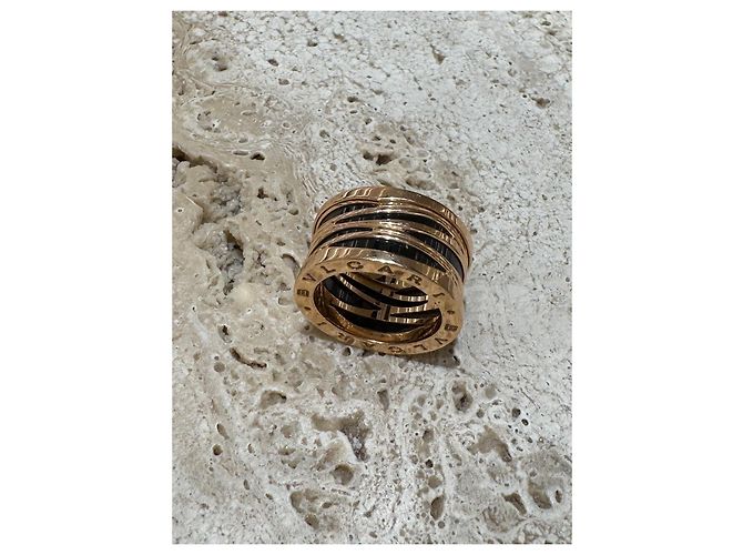Bulgari Ring aus Roségold und Keramik Größe 56 Schwarz - Ansicht 7