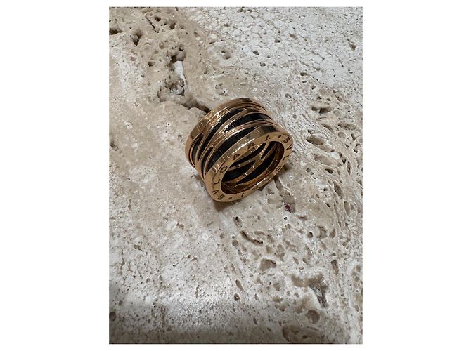 Bulgari Ring aus Roségold und Keramik Größe 56 Schwarz - Ansicht 9