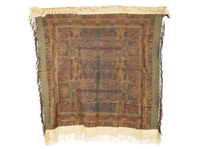 Sciarpa grande Paisley Christian Dior Rosso Multicolore Beige Arancione - vista 2