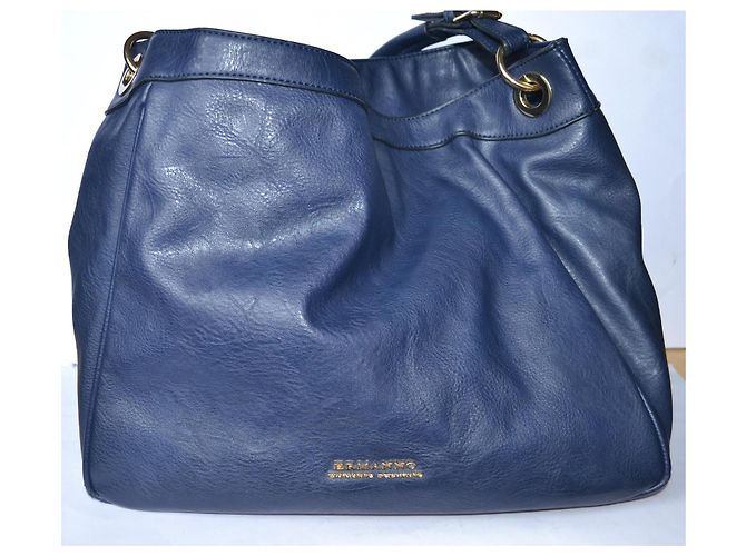 Borsa a spalla Ermanno Scervino blu in pelle vegana - vista 3