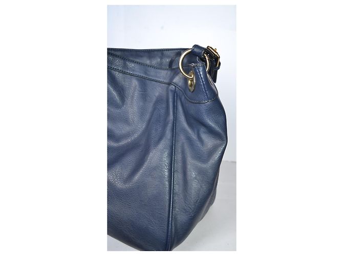 Borsa a spalla Ermanno Scervino blu in pelle vegana - vista 6