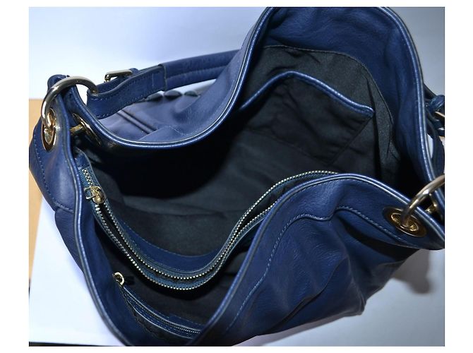 Borsa a spalla Ermanno Scervino blu in pelle vegana - vista 7