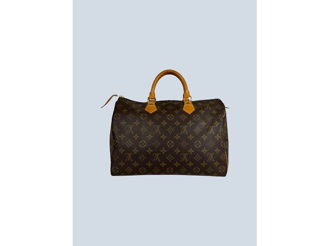 Bolsa de mão Louis Vuitton Speedy 35 em lona Monogram. Castanho escuro - vista 3