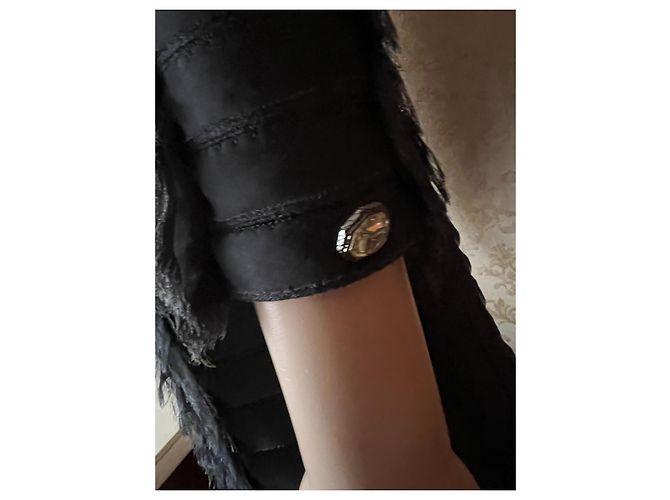 Blusa Chanel in seta e lana nera Taglia 38IT Nero - vista 14