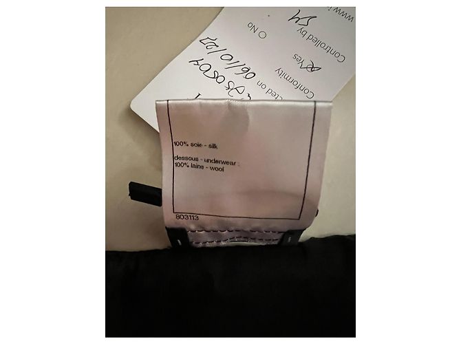 Blusa Chanel in seta e lana nera Taglia 38IT Nero - vista 8