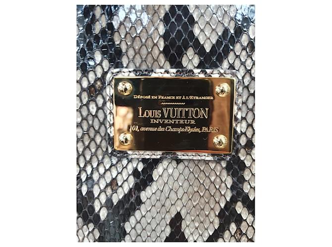 Galliera Louis Vuitton Borsa a Spalla in Pelle Python Galleria GM - vista 4