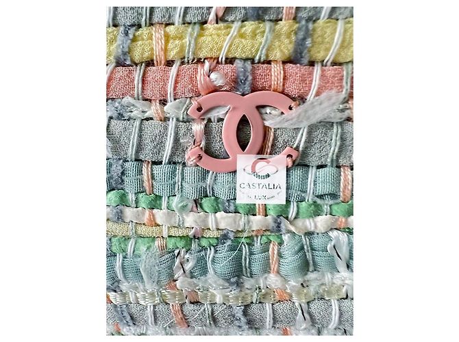 Chanel Jupe en tweed pastel à 6K$ Multicolore - vue 3
