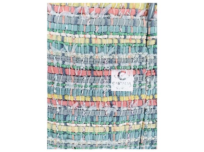 Chanel Jupe en tweed pastel à 6K$ Multicolore - vue 4