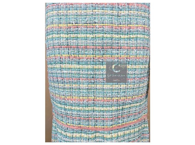 Chanel Jupe en tweed pastel à 6K$ Multicolore - vue 6