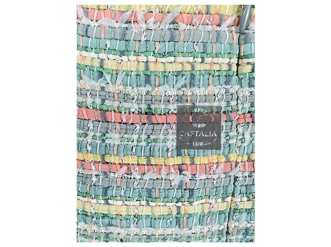 Chanel Jupe en tweed pastel à 6K$ Multicolore - vue 7