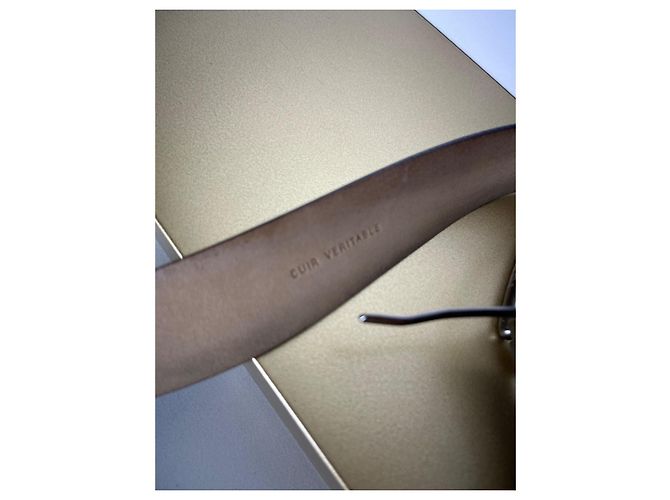 Chanel Herren Gürtel Größe 95cm Schwarz - Ansicht 10