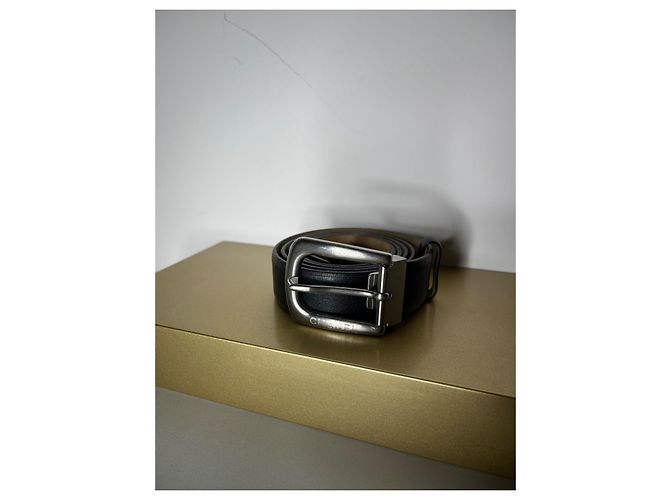 Chanel Herren Gürtel Größe 95cm Schwarz - Ansicht 4