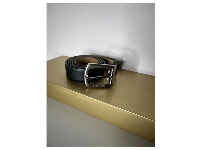 Chanel Herren Gürtel Größe 95cm Schwarz - Ansicht 5