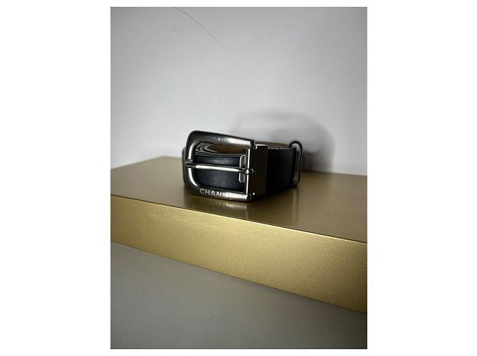 Chanel Herren Gürtel Größe 95cm Schwarz - Ansicht 6