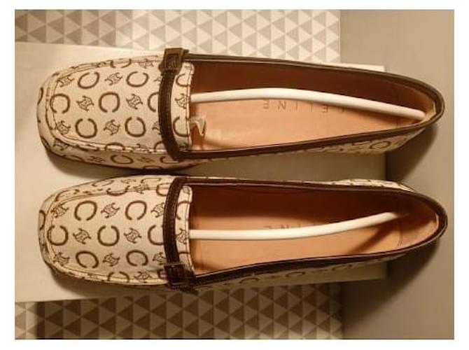 Mocassini Monogramma Céline Beige - vista 2
