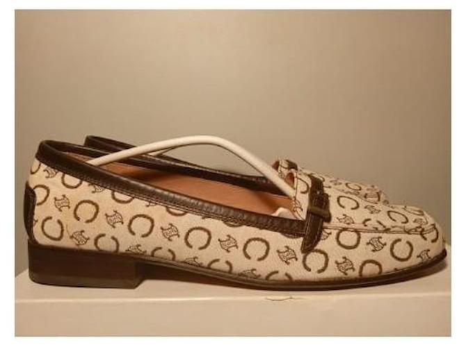 Mocassini Monogramma Céline Beige - vista 3