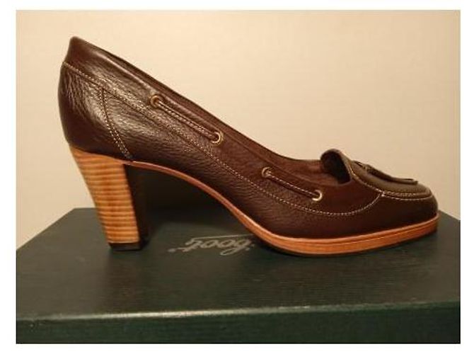 Paraboot Pumps aus Leder in Schokolade Größe 38 - Ansicht 6