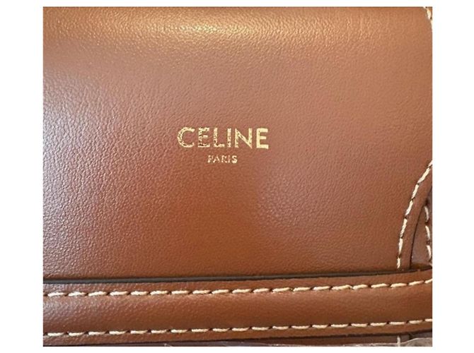 All Soft Céline Clutch Tasche Leder Camel Kamel - Ansicht 4