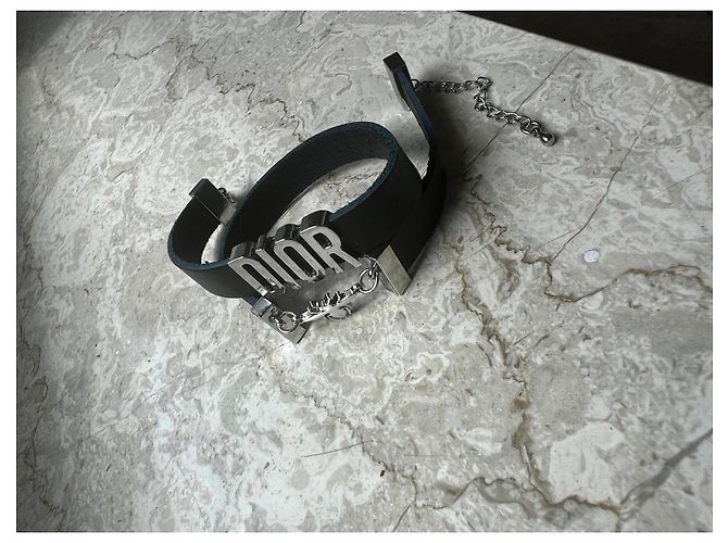 Bracciale Dior a doppio giro ape Argento Silver hardware - vista 4