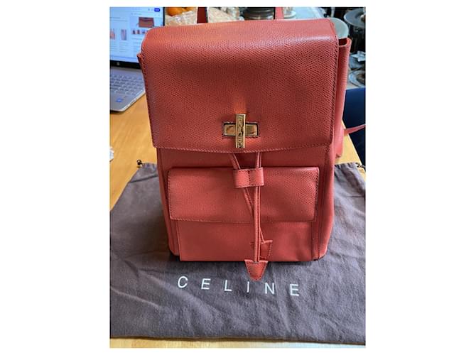Céline Backpack  Modell Leder Koralle - Ansicht 2