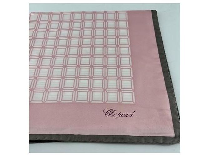 Chopard Art Deco Seidenschal gestreift quadratisch Mehrfarben - Ansicht 5