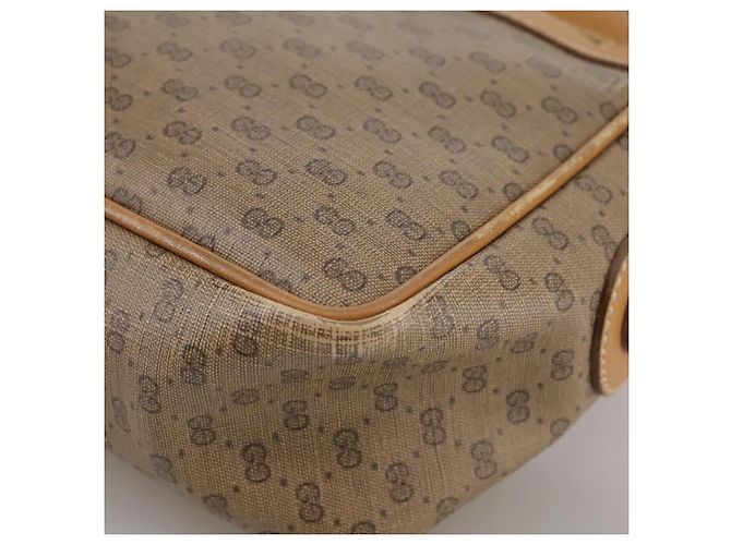 GUCCI Micro GG Supreme Web Sherry Line Borsa a Spalla PVC Beige Rosso Auth th5563 - vista 15