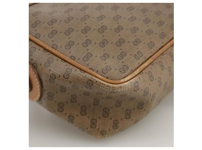 GUCCI Micro GG Supreme Web Sherry Line Borsa a Spalla PVC Beige Rosso Auth th5563 - vista 16