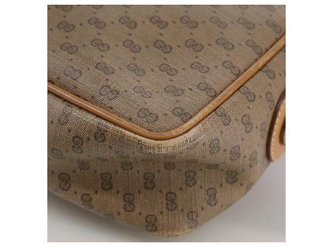 GUCCI Micro GG Supreme Web Sherry Line Borsa a Spalla PVC Beige Rosso Auth th5563 - vista 17