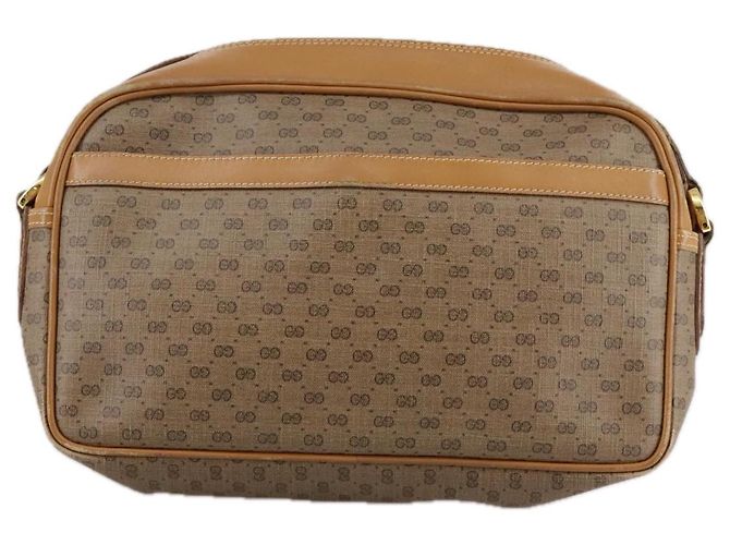 GUCCI Micro GG Supreme Web Sherry Line Borsa a Spalla PVC Beige Rosso Auth th5563 - vista 2