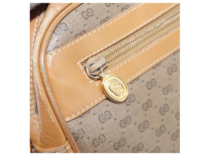 GUCCI Micro GG Supreme Web Sherry Line Borsa a Spalla PVC Beige Rosso Auth th5563 - vista 23