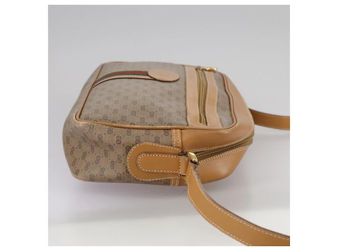 GUCCI Micro GG Supreme Web Sherry Line Borsa a Spalla PVC Beige Rosso Auth th5563 - vista 4