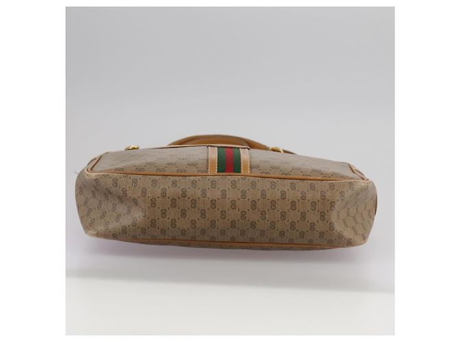 GUCCI Micro GG Supreme Web Sherry Line Borsa a Spalla PVC Beige Rosso Auth th5563 - vista 5