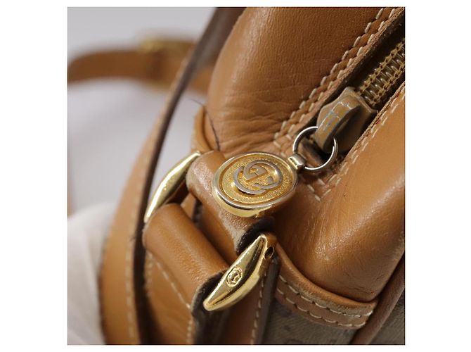 GUCCI Micro GG Supreme Web Sherry Line Borsa a Spalla PVC Beige Rosso Auth th5563 - vista 9