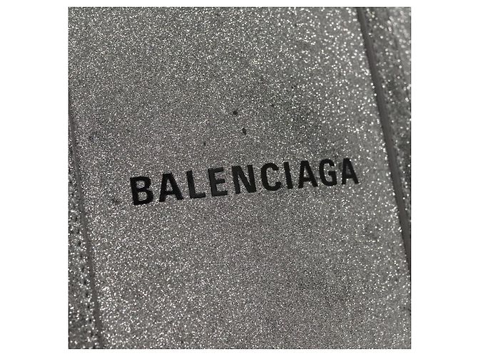 Borsa a mano in pelle BALENCIAGA Everyday XXS 2way Argento Auth bs21056 - vista 17
