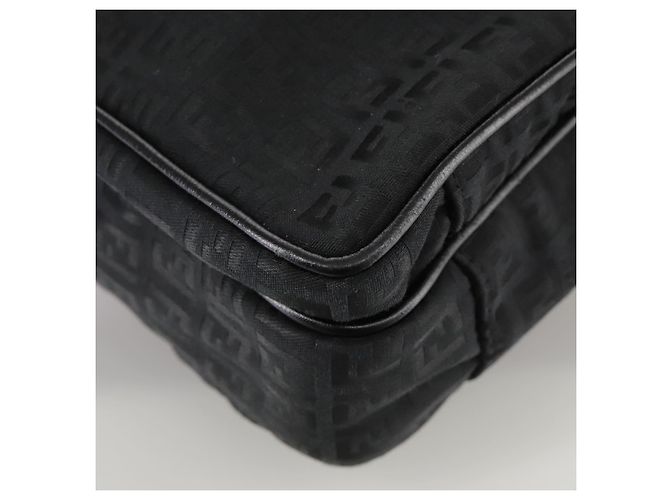 FENDI Zucchino Canvas Aktentasche Schwarz Auth bs20925 - Ansicht 14