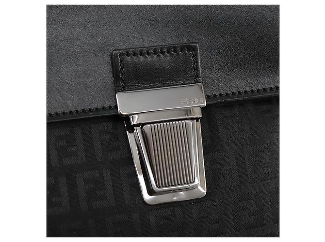 FENDI Zucchino Canvas Aktentasche Schwarz Auth bs20925 - Ansicht 18
