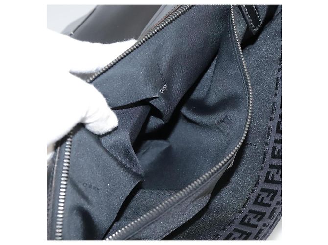 FENDI Zucchino Canvas Aktentasche Schwarz Auth bs20925 - Ansicht 23
